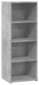 betonszürke szerelt fa magasszekrény 45 x 41 x 124 cm