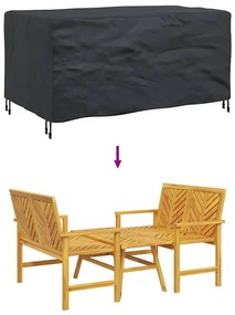 Kültéri bútorhuzat Fekete 150 x 90 x 75 cm 210D