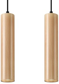 SOLLUX SL-0637 LINO Többágú Függesztett Lámpa Fekete, Világos Fa GU10 IP20