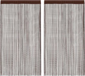 vidaXL 2 db barna zsinórfüggöny 140 x 250 cm