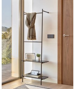 Galatia fekete fém fali előszoba bútor - Kave Home