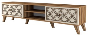 TV szekrény Class - Walnut, Cream