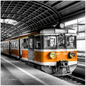 Poszterek 30x30 NarancssĂĄrga vonat
