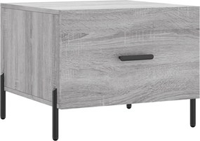 vidaXL szürke sonoma színű szerelt fa dohányzóasztal 50x50x40 cm