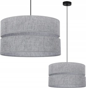 Függő Mennyezeti Lámpa Szimpla Nagy Len Lámpabúra Szürke Boho A Szobába