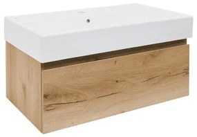 SAT B-Way Fürdőszobaszekrény mosdóval 79x30x45 cm tölgy BWAY80OAKU2