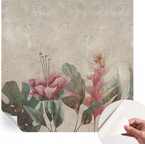 Öntapadós tapéta Fali furnér 3D hatás Finom növényvilág 250x250 cm