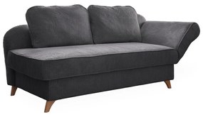 Szürke kordbársony heverő (jobb oldali) Chic Charlotte – Miuform