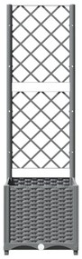 világosszürke PP rácsos kerti ültetőláda 40 x 40 x 136 cm
