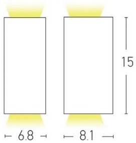 Zambelis E122 - Kültéri fali lámpa 2xGU10/15W/230V IP54 antracit