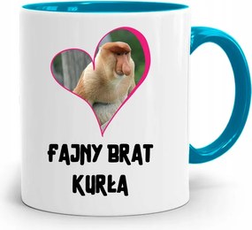 Kék Bögre Ajándék Testvérnek Hűvös Tyúk Testvér nyomtatott fényképpel