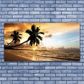 Üvegkép Palm Trees Beach Landscape 100x50 cm