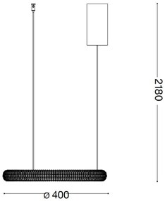 Ideal Lux - LED Csillár zsinóron MIRACLE LED/25W/230V átm. 40 cm CRI 90 matt króm