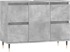 vidaXL betonszürke szerelt fa fürdőszobaszekrény 80 x 33 x 60 cm