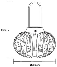 Globo 21035S - ALLEGRA tölthető, érintésvezérlésű, dimmelhető LED asztali lámpa LED/1W/3,7V 1500 mAh