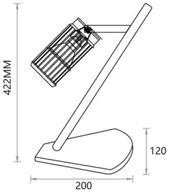 Asztali lámpa VERTICAL 1xGU10/8W/230V fehér