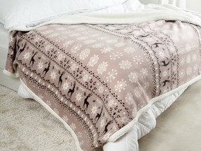 B.E.S. Petrovice Beránková takaró BuffaloHópelyhek szürke-fehér, 150 x 200 cm