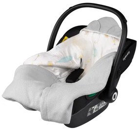 Lionelo - Autósüléshez való pólya TRAVEL SWADDLE 90x90 cm Szürke Léggömb