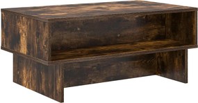 vidaXL Dohányzóasztal Füstölt tölgy 80 x 46 x 35 cm Faanyag