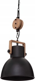 Függőlámpa, Fém, Ø 23 CM, Fekete, Kábelhossz: 80 CM, E27 Foglalat