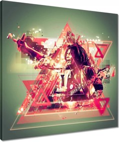 Våszonkép 50x50 Bob Marley Reggae gitår