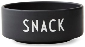 Snack fekete porcelántál, ø 12 cm - Design Letters