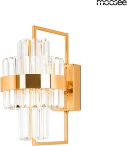 KING HOME MSE010100389 IMPERO Kristály Fali Lámpa Átlátszó, Arany LED IP20