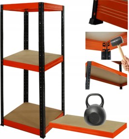 Helios fém műhelytároló állvány 90x30x30cm 3Px175kg Tömör