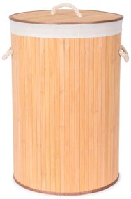 Round kerek bambusz szennyeskosár - Compactor