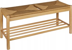 Maesi pad 95x35x45 cm natúr fa cipőtartó polc ülőfelület