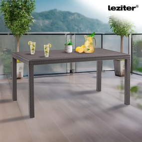 Hella műanyag kerti asztal cappuccino