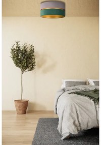 Duolla - Mennyezeti lámpa DUO 1xE27/15W/230V átm. 40 cm szürke/zöld/arany