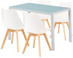 Liva 4+1 étkező garnitúra fehér-fehér