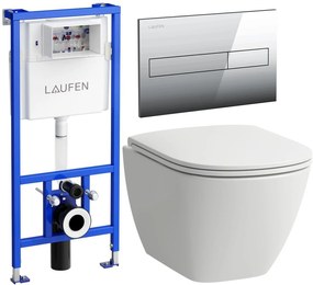 Set WC csésze Laufen Lua H8200830000001, beépíthető keret Laufen Lis H8946600000001, H8910830000001, H8956610040001