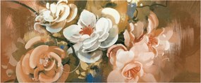 Kép - Festett csokor virág (120x50 cm)