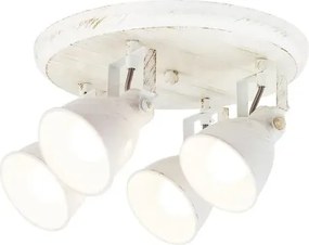 Rabalux beltéri karos spotlámpa e14 4x40w antik fehér vivienne