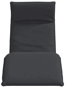 Fekete oxford-szövet összecsukható napozóágy 175x54x8,5 cm