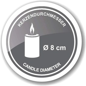 "Bastia" gyertyatartó nagy, ezüst, 2 db-os szett - EDZARD