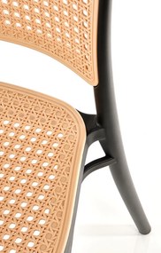 Tobias étkezőszék, rattan / fekete