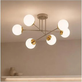 Brilagi - Felületre szerelt csillár MILO 6xE27/60W/230V bézs/arany