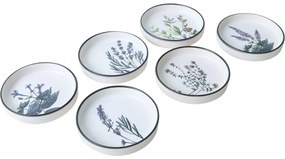 6 darab 14 cm-es Herbal fajansz tálkészlet