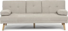 Háromszemélyes kihúzható kanapé, bézs, szövet, ASB-C3034 CRM2