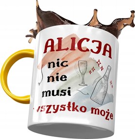 Sárga Bögre Alice Barátnőjének Feleség Barátnőjének Nyomtatott Fotóval