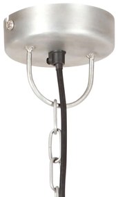 kerek ezüstszínű ipari függőlámpa 25 W 30 cm E27
