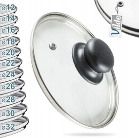 Üveg fedő edényfedő serpenyő univerzális gomb 16 cm