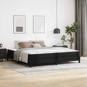 Ágy matracmal Fekete 200 x 200 cm Műbőr