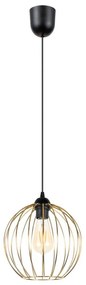 Csillár zsinóron MATT 1xE27/60W/230V fekete/arany