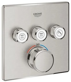 Grohe Grohtherm SmartControl zuhany és fürdő csaptelep vakolat alatti rész nélkül szuperacél 29126dc0 G29126DC0