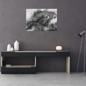 Kép - Akvarell papagájok (70x50 cm)