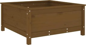 vidaXL mézbarna tömör fenyőfa növénytartó 82,5x82,5x39 cm